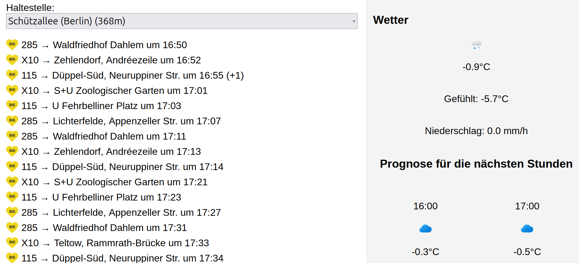 VBB und Wetter